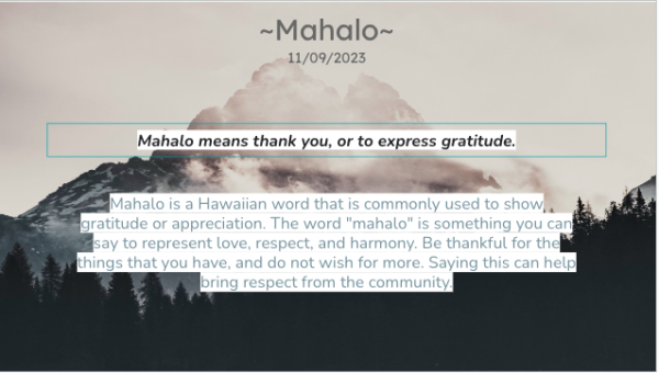 Hawaiian Word of the Day